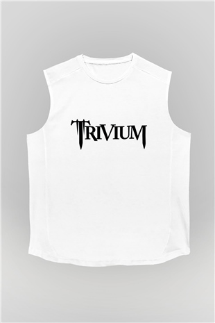 Trivium Beyaz Unisex Kolsuz Tişört
