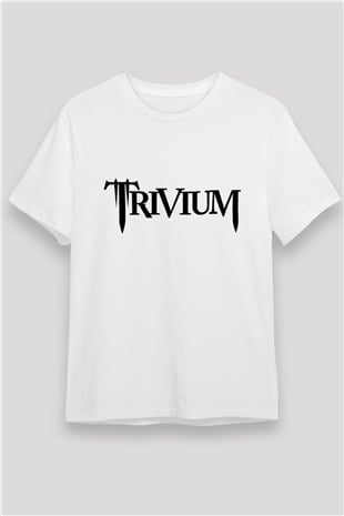 Trivium Beyaz Unisex Tişört T-Shirt - TişörtFabrikası