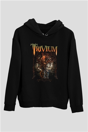 Trivium Siyah Unisex Kapşonlu Sweatshirt