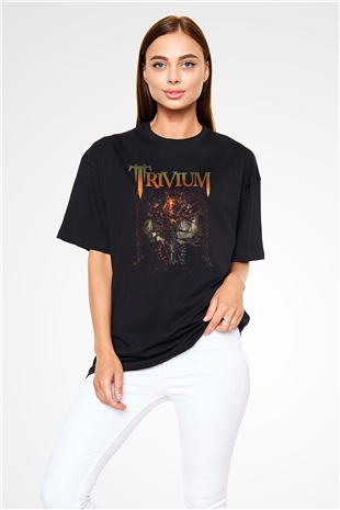 Trivium Siyah Unisex Oversize Tişört T-Shirt