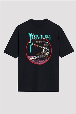 Trivium Siyah Unisex Oversize Tişört T-Shirt