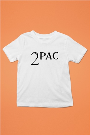 Tupac Shakur Baskılı Beyaz Unisex Çocuk Tişört