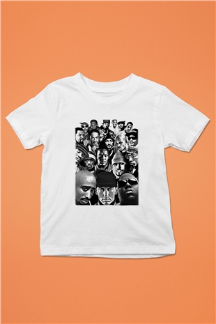 Tupac Shakur Baskılı Beyaz Unisex Çocuk Tişört