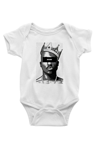 Tupac Shakur Beyaz Bebek Body - Zıbın