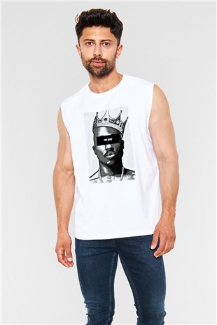 Tupac Shakur Beyaz Unisex Kolsuz Tişört