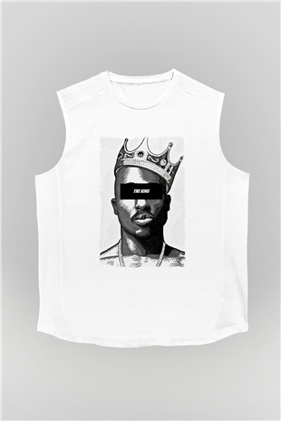 Tupac Shakur Beyaz Unisex Kolsuz Tişört