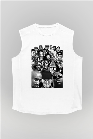 Tupac Shakur Beyaz Unisex Kolsuz Tişört
