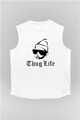 Tupac Shakur Beyaz Unisex Kolsuz Tişört