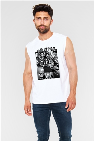 Tupac Shakur Beyaz Unisex Kolsuz Tişört