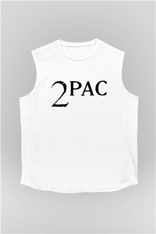Tupac Shakur Beyaz Unisex Kolsuz Tişört