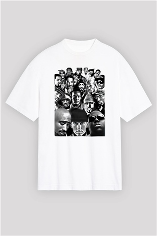 Tupac Shakur Beyaz Unisex Oversize Tişört T-Shirt