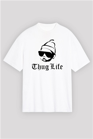 Tupac Shakur Beyaz Unisex Oversize Tişört T-Shirt