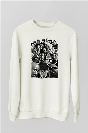 Tupac Shakur Beyaz Unisex Sweatshirt