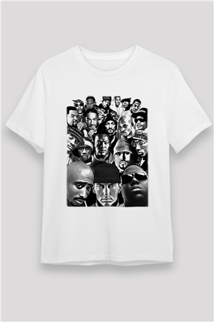Tupac Shakur Beyaz Unisex Tişört T-Shirt - TişörtFabrikası
