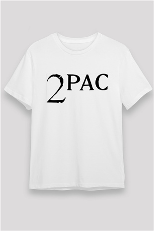 Tupac Shakur Beyaz Unisex Tişört T-Shirt - TişörtFabrikası
