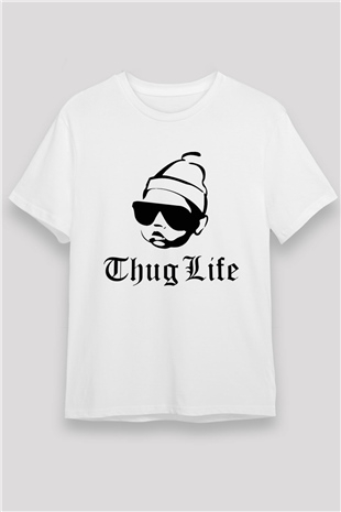 Tupac Shakur Beyaz Unisex Tişört T-Shirt - TişörtFabrikası