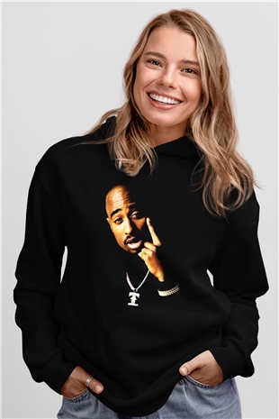 Tupac Shakur Siyah Unisex Hoodie