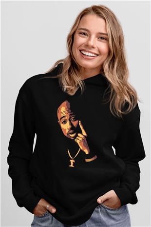 Tupac Shakur Siyah Unisex Hoodie