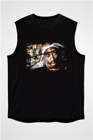 Tupac Shakur Siyah Unisex Kolsuz Tişört