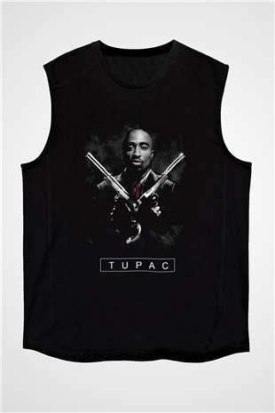 Tupac Shakur Siyah Unisex Kolsuz Tişört