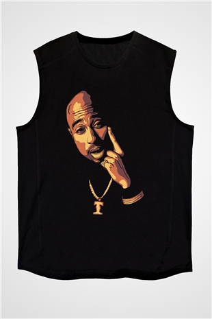 Tupac Shakur Siyah Unisex Kolsuz Tişört