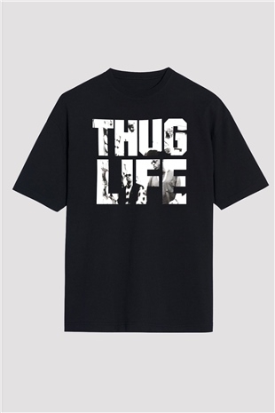 Tupac Shakur Siyah Unisex Oversize Tişört T-Shirt