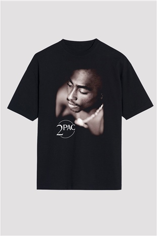 Tupac Shakur Siyah Unisex Oversize Tişört T-Shirt