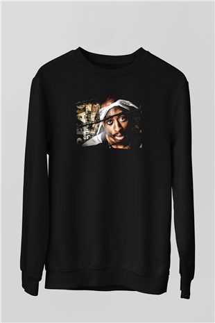Tupac Shakur Siyah Unisex Sweatshirt