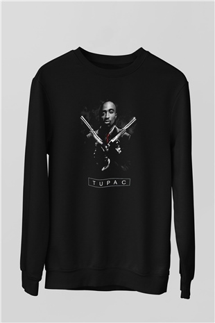 Tupac Shakur Siyah Unisex Sweatshirt