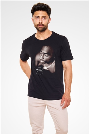 Tupac Shakur Siyah Unisex Tişört T-Shirt - TişörtFabrikası
