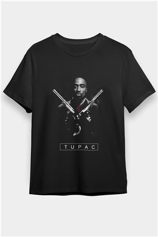 Tupac Shakur Siyah Unisex Tişört T-Shirt - TişörtFabrikası