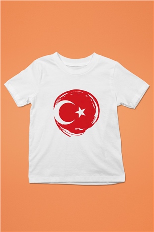 Türkiye Baskılı Beyaz Unisex Çocuk Tişört