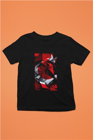 Türkiye Baskılı Siyah Unisex Çocuk Tişört