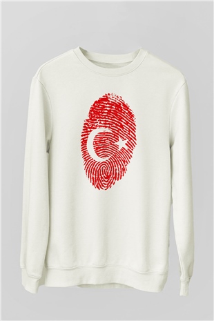 Türkiye Beyaz Unisex Sweatshirt