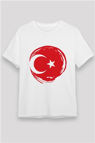 Türkiye Beyaz Unisex Tişört T-Shirt - TişörtFabrikası