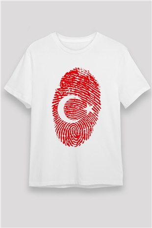 Türkiye Beyaz Unisex Tişört T-Shirt - TişörtFabrikası