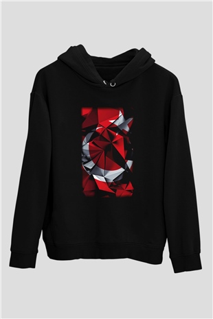 Türkiye Siyah Unisex Hoodie