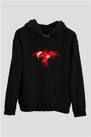 Türkiye Siyah Unisex Hoodie