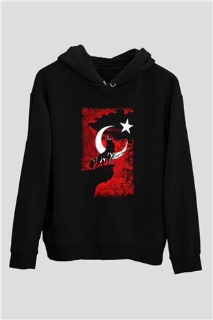 Türkiye Siyah Unisex Hoodie