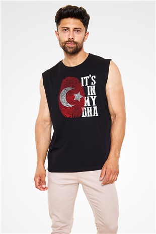 Türkiye Siyah Unisex Kolsuz Tişört
