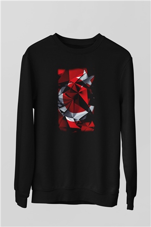 Türkiye Siyah Unisex Sweatshirt
