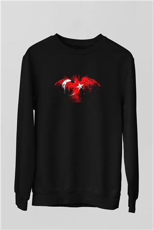 Türkiye Siyah Unisex Sweatshirt