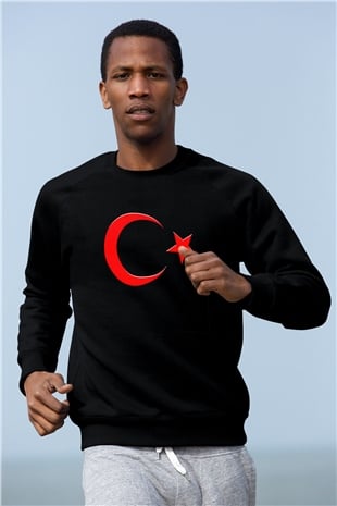 Türkiye Siyah Unisex Sweatshirt