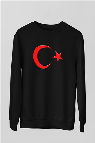 Türkiye Siyah Unisex Sweatshirt