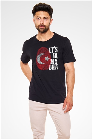 Türkiye Siyah Unisex Tişört T-Shirt - TişörtFabrikası