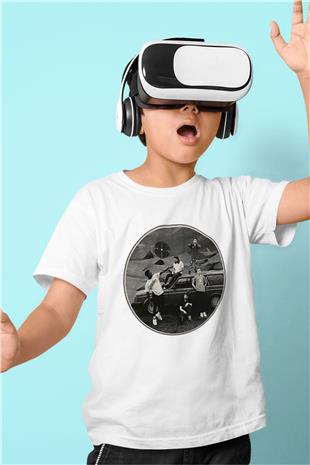 Turnstile Baskılı Beyaz Unisex Beyaz Çocuk Tişört - Tshirt