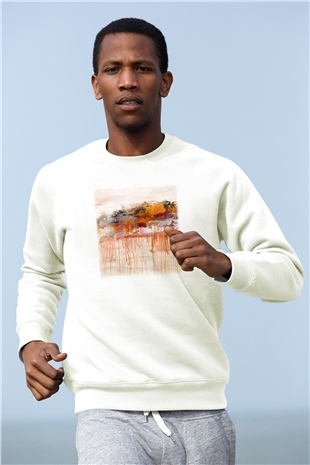 Tuval Beyaz Unisex Sweatshirt