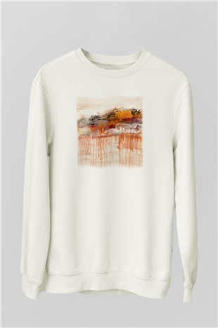 Tuval Beyaz Unisex Sweatshirt