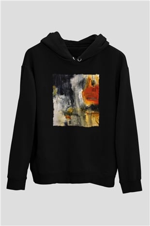 Tuval Siyah Unisex Hoodie