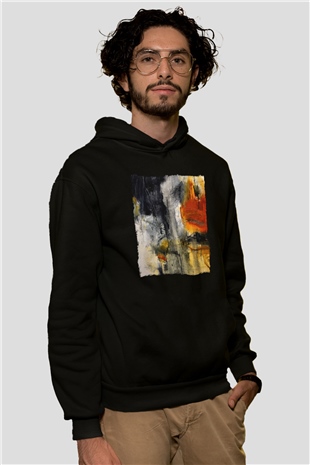 Tuval Siyah Unisex Hoodie